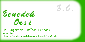 benedek orsi business card